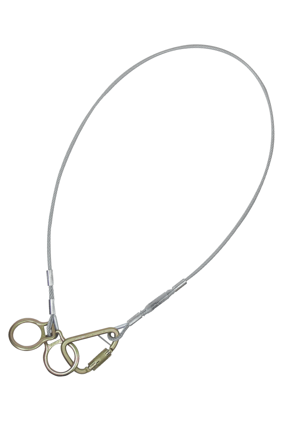 Falltech Cable Carabiner Sling Anchor with Vinyl Coated Galvanized Steel Cable