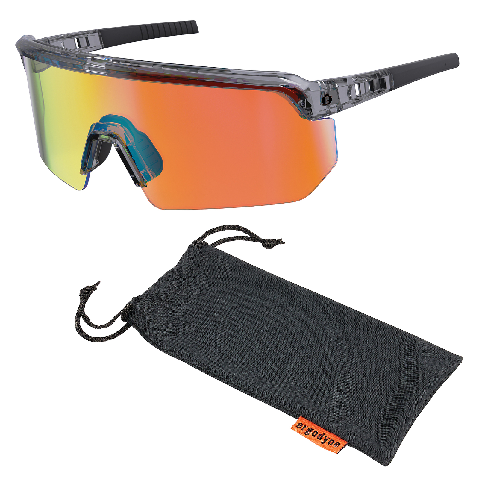 Ergodyne Skullerz AEGIR Anti-Scratch & Enhanced Anti-Fog Safety Glasses - Polarized Mirrored Lenses