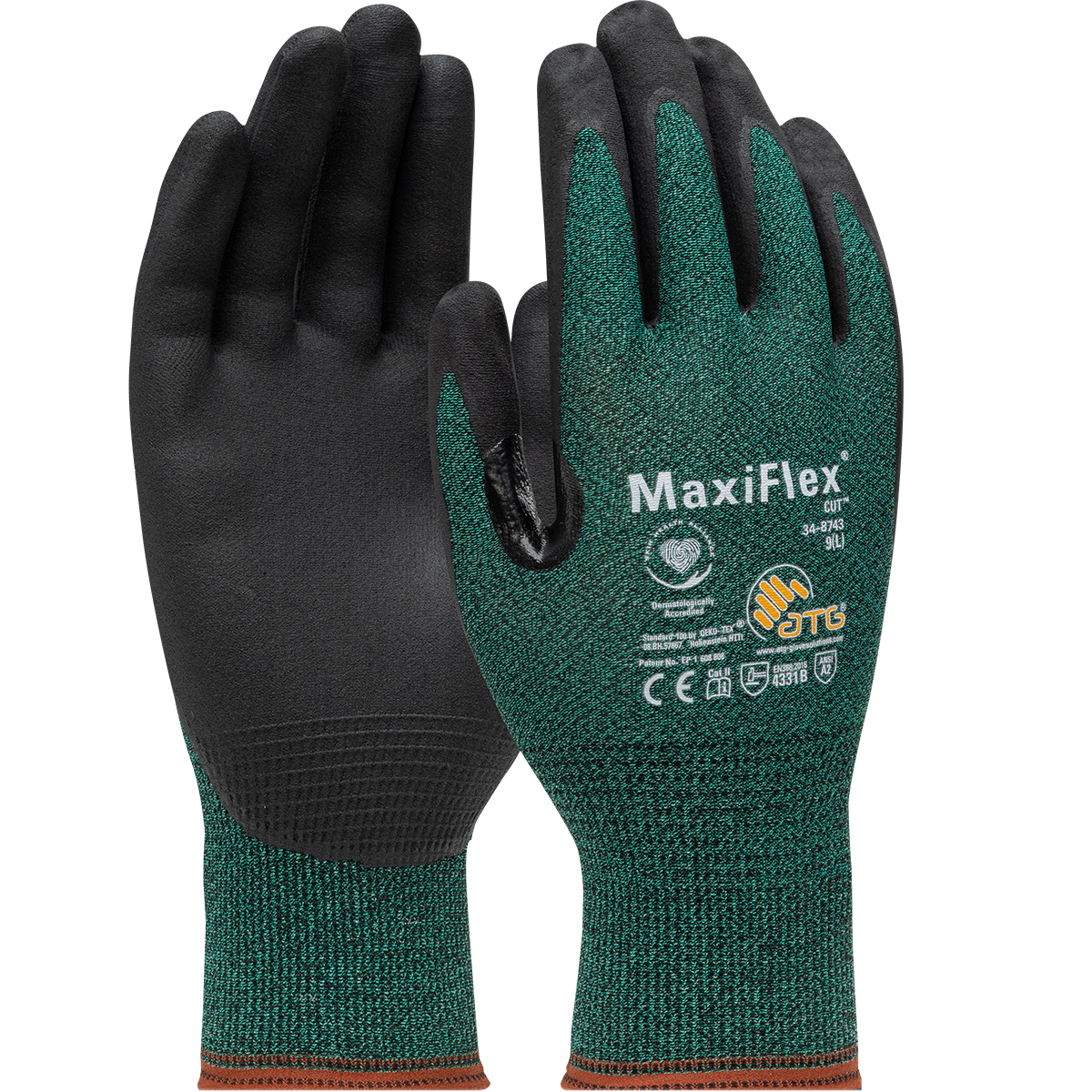 PIP MaxiFlex Cut Seamless Knit Engineered Yarn Glove with Premium Nitrile Coated MicroFoam Grip on Palm & Fingers - Touchscreen Compatible