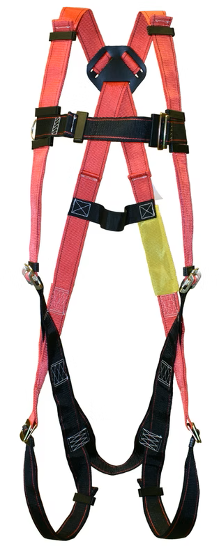 Safety Direct FLAME GUARD Welder's Parachute Style Full Body Harness Grommet Legs, Quick Connect Chest, Shoulder Padding