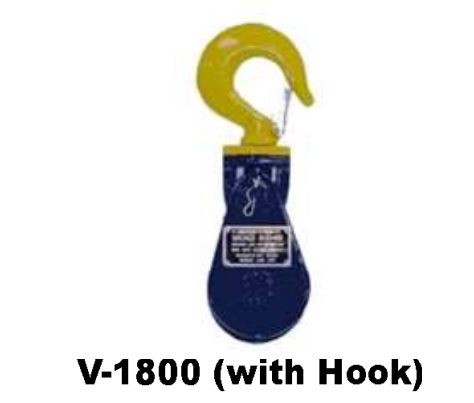 V-1800 SNATCH BLOCK WITH HOOK AND LATCH